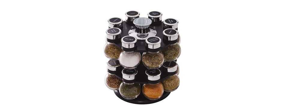 kamenstein ellington 16-jar revolving countertop spice rack