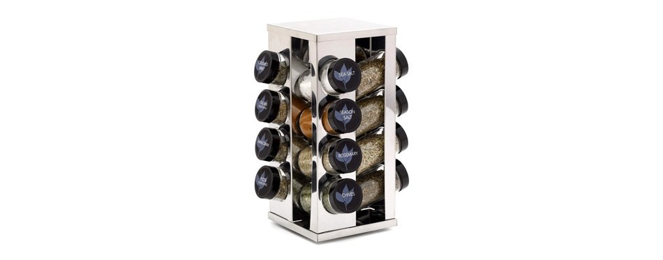 kamenstein heritage 16-jar revolving countertop spice rack