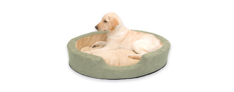 k&h pet products thermo-snuggly sleeper heated pet bed