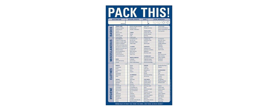 knock knock pack this! pad packing list notepad