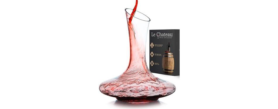 la chateau hand-blown wine decanter