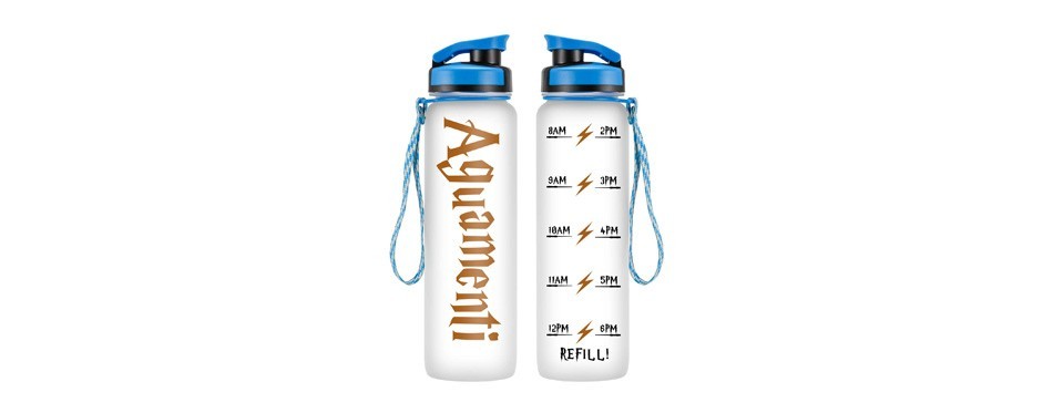 leado 32oz 1 liter motivational water bottle with time marker