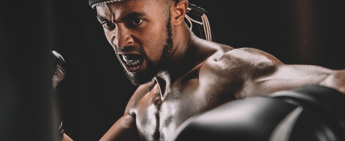 man using mouthguard