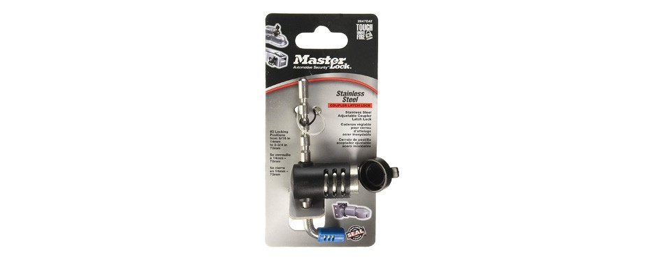 master lock adjustable coupler latch trailer lock