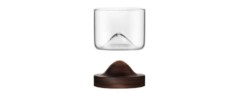 modernlife whiskey glasses cup with wooden base