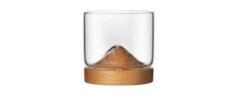 modernlife whiskey glasses cup with wooden base