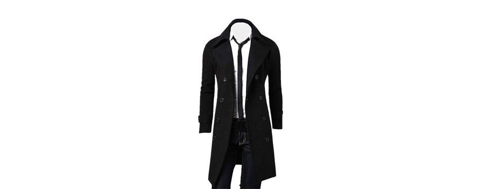 muranba clearance men slim trench coat