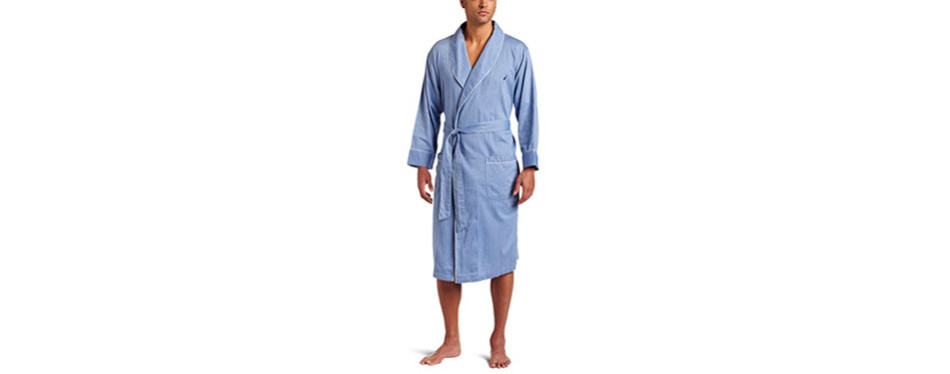 nautica long sleeve cotton woven robe