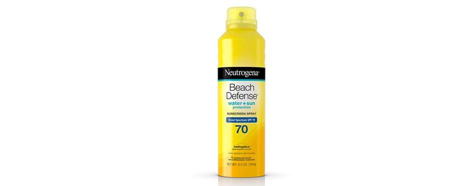 neutrogena beach defense spray sunscreen spf 70