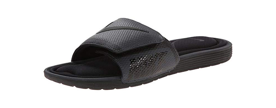 black nike sandals with strap
