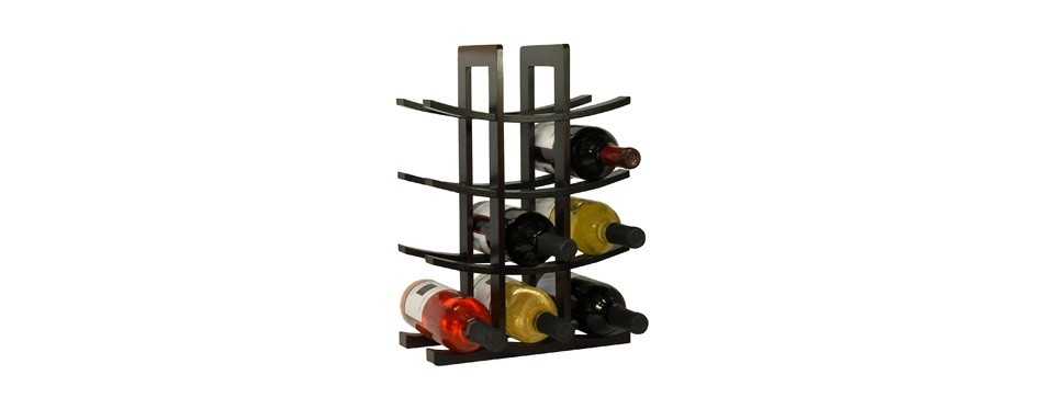 oceanstar 12-bottle bamboo wine rack