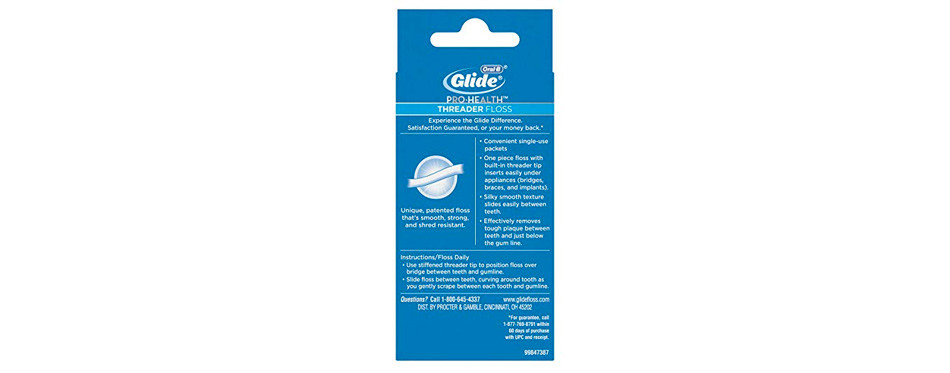 oral-b glide pro-health threader dental floss
