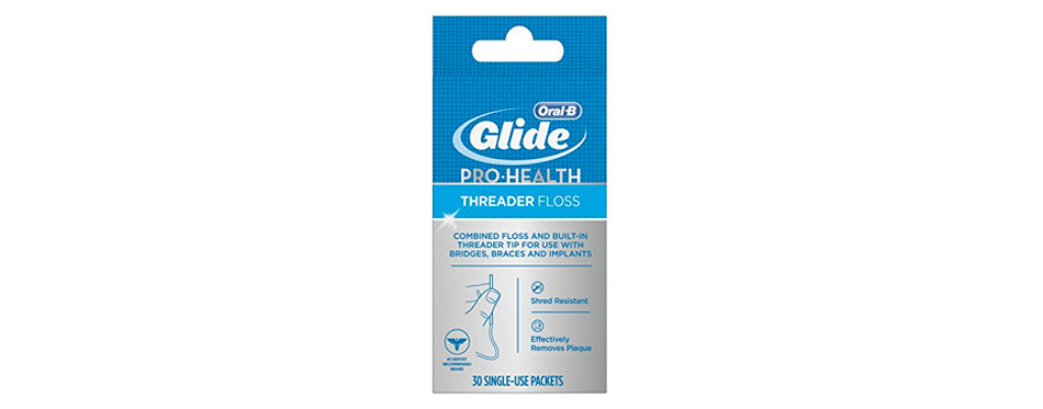 oral-b glide pro-health threader dental floss