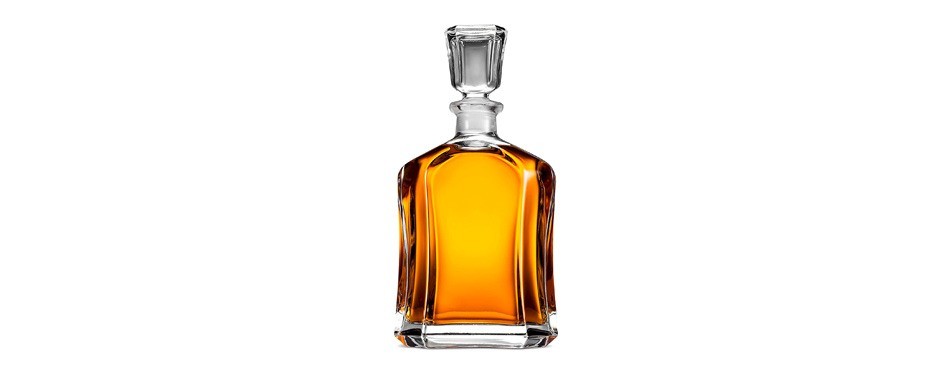 paksh capitol glass decanter with airtight geometric stopper