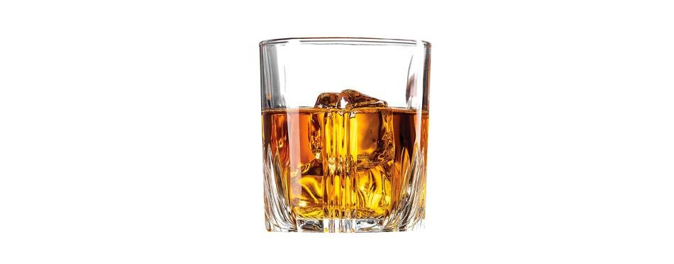 paksh novelty 7-piece italian crafted glass decanter & whisky glasses set
