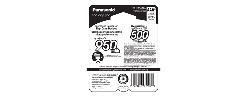 panasonic eneloop pro aaa high capacity rechargeable batteries