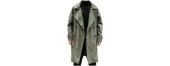 pasok men's double breasted trench coat