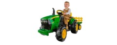 peg perego john deere ground force tractor with trailer