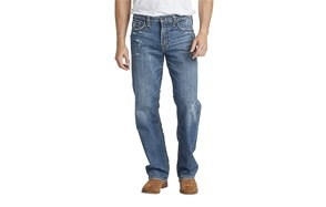 silver jeans co. loose fit distressed jeans for men