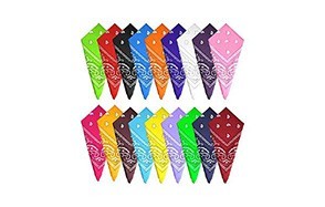 fepito 18 pieces paisley bandanas