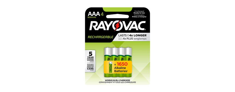 rayovac rechargeable aaa batteries