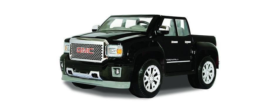 rollplay gmc sierra denali 12 volt ride-on vehicle, black