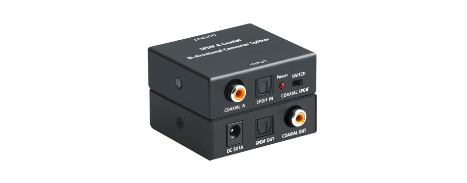 roofull optical-to-coaxial or coax-to-optical digital audio converter