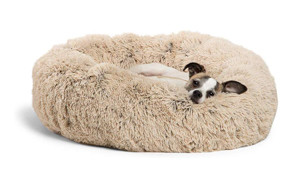 shag vegan fur donut cuddler