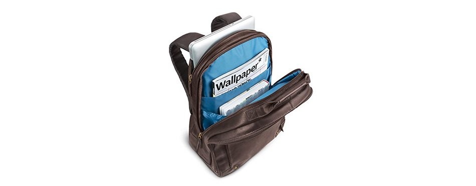 solo reade inch vintage columbian leather backpack