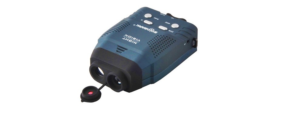 solomark night vision monocular, blue-infrared illuminator