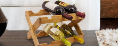 sorbus bamboo foldable countertop wine rack