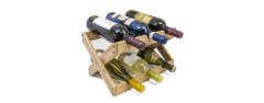 sorbus bamboo foldable countertop wine rack