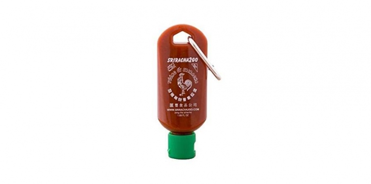 sriracha hot sauce keychain bottle