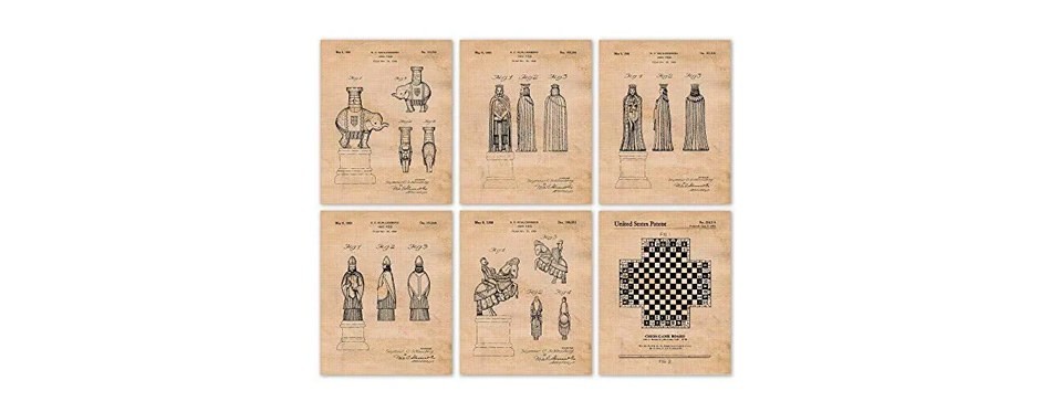 stars by nature vintage chess prints