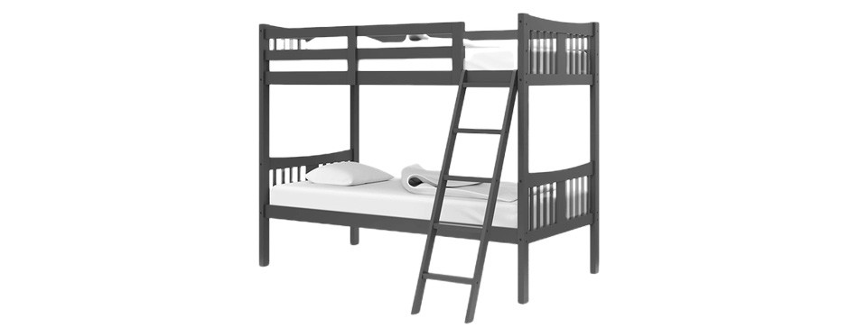 stork craft caribou solid hardwood twin bunk bed