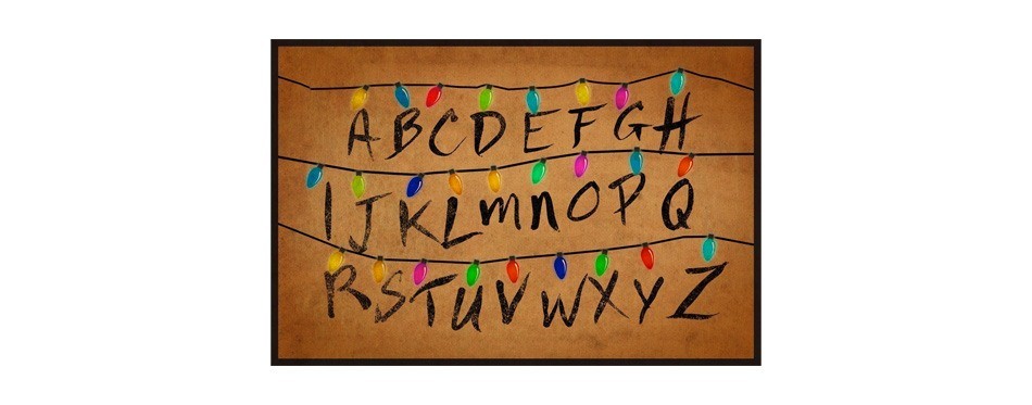 stranger things alphabet lights blanket