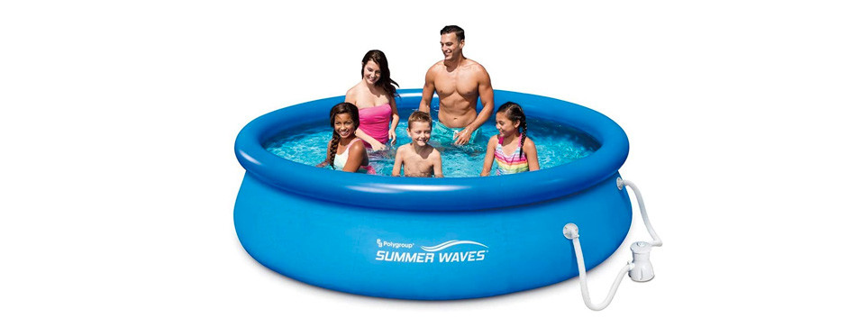 summer waves 10ft x 30in quick set inflatable pool