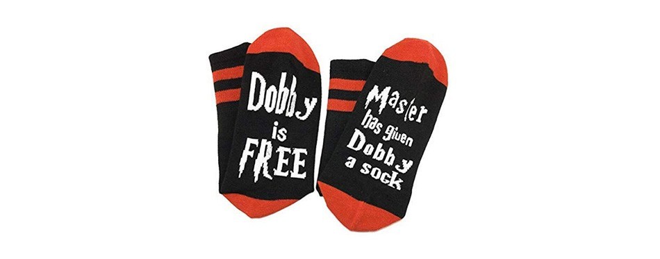 sweetgo dobby is free knitted words combed cotton novelty socks