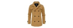 tam ware mens classic wool double breasted pea coat