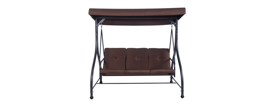 tangkula converting outdoor patio swing with canopy