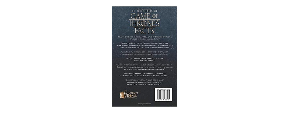 the little book of game of thrones facts by fact bomb company