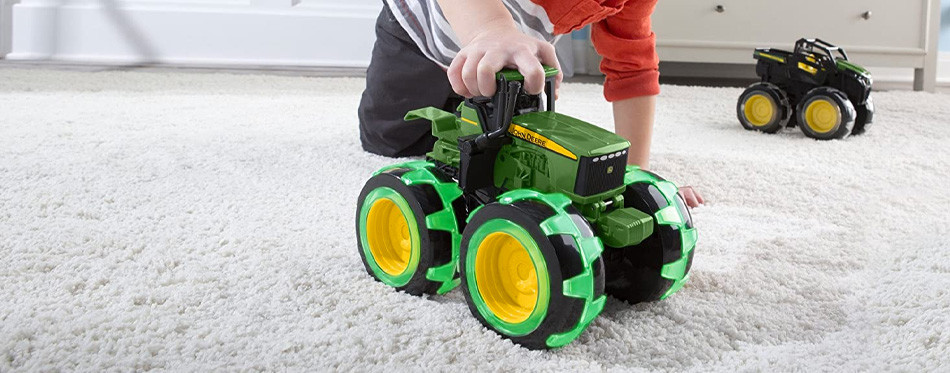 tomy john deere monster treads lightning wheels tractor