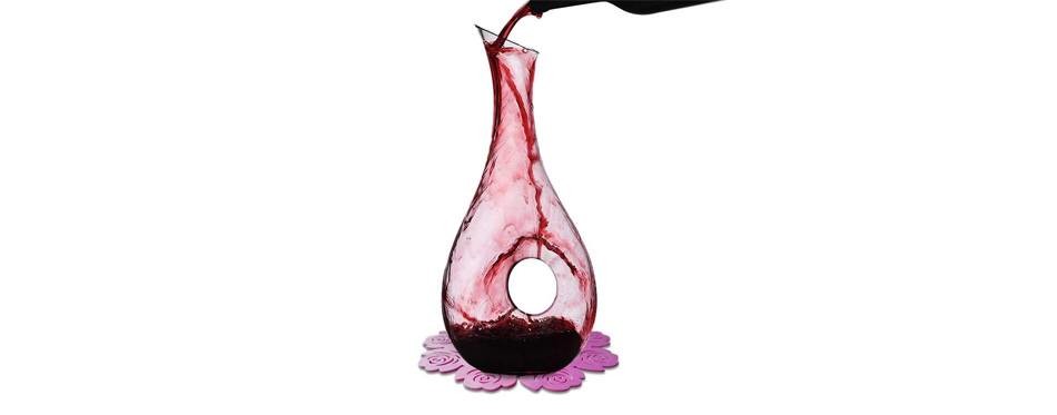 usboqo hbs premium crystal red wine decanter
