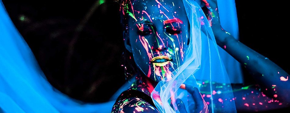 uv neon face & body glow in the dark paint kit