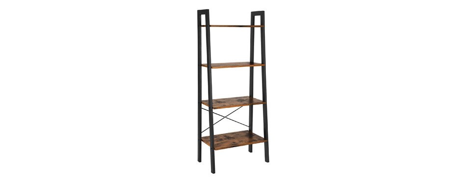 vasagle industrial ladder shelf 4-tier bookshelf