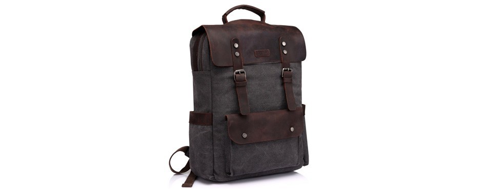 vaschy leather laptop backpack