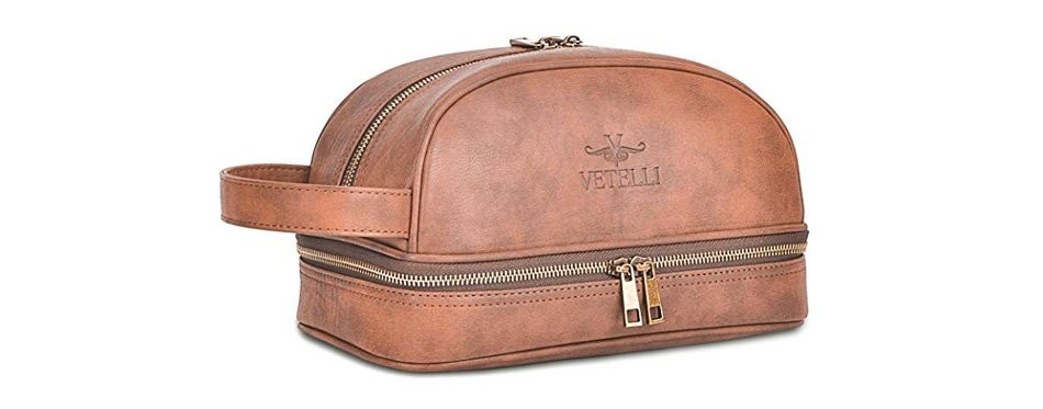 vetelli leather dopp kit