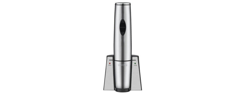 waring commercial wwo120 portable electric wine bottle opener with recharging station