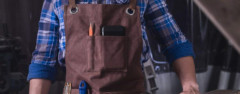 waxed canvas heavy duty shop apron