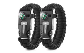 x-plore gear double emergency paracord bracelet set